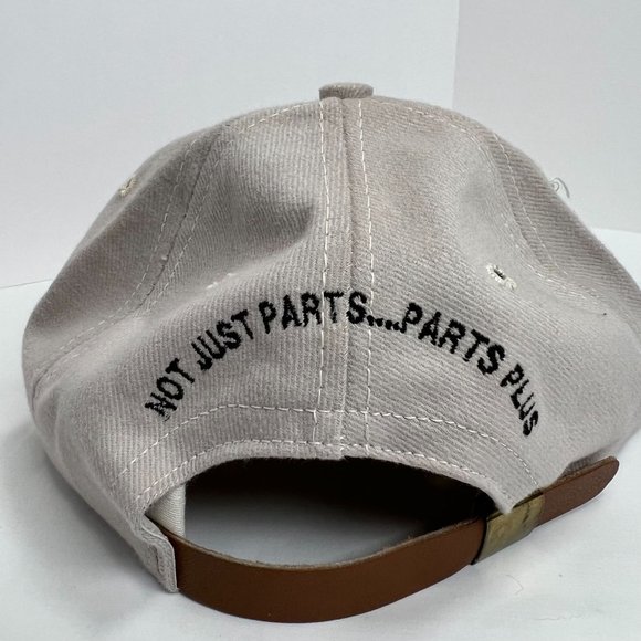 Parts Plus Motorsports baseball hat grey adjustable leather strap - Picture 4 of 5